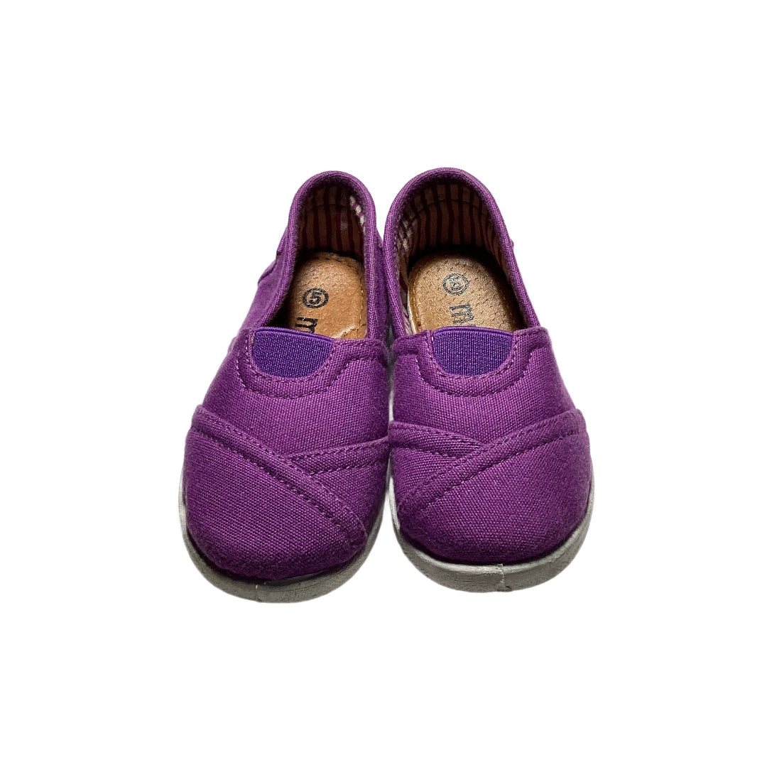 Size 5 Mine Purple Canvas Slip Ons