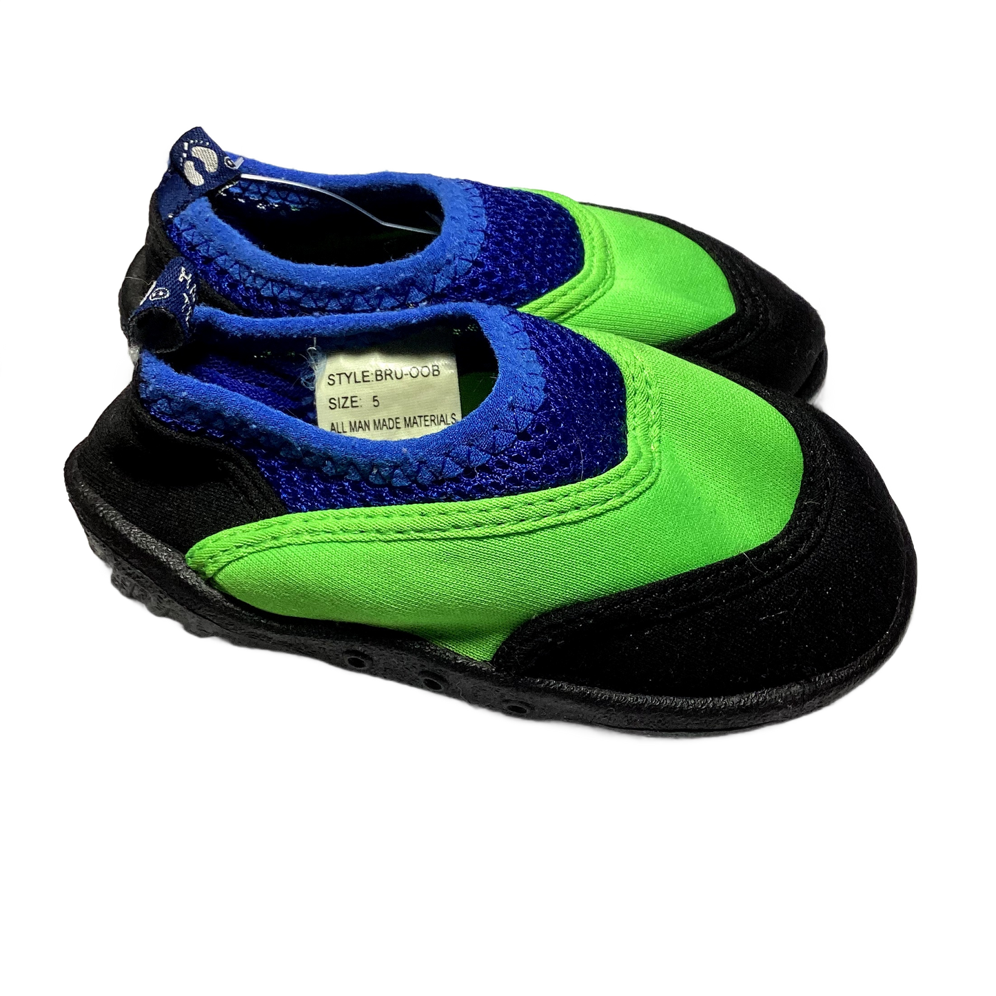 Size 5 Hang Ten Neon Green and Blue Swim Shoes