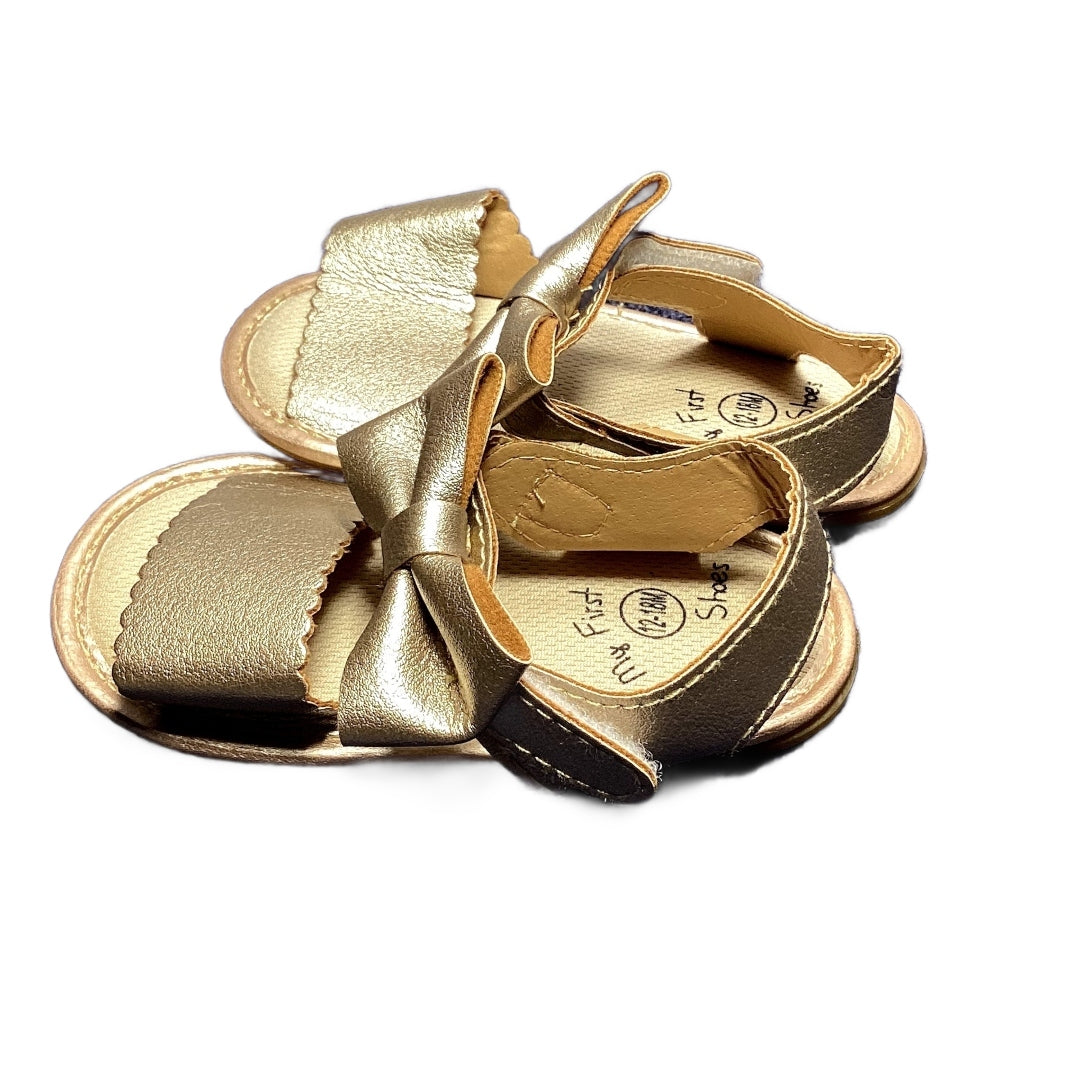 Size 3 My First Shoes Gold Sandals
