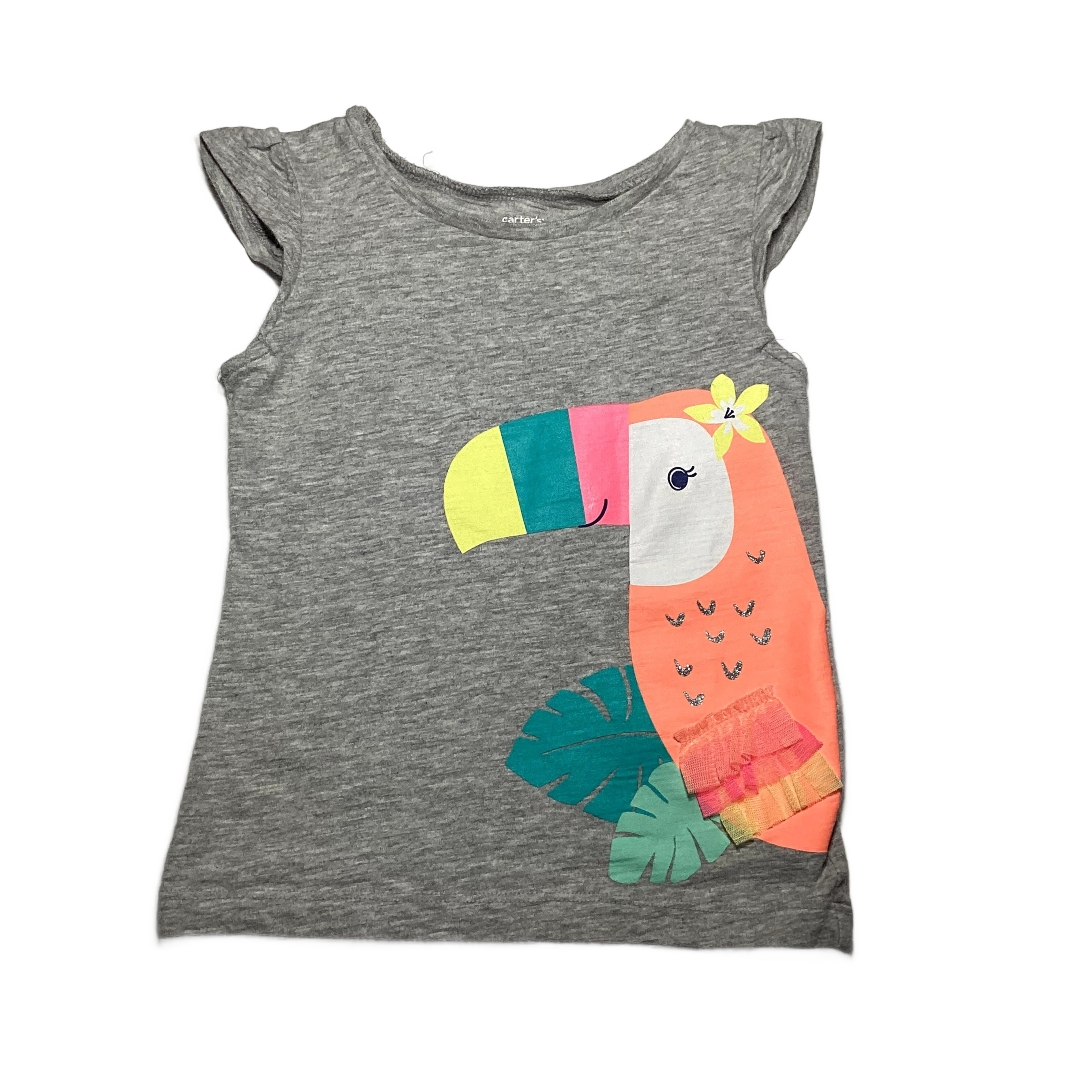 3T Girls Carter's Gray Tank w/Neon Toucan