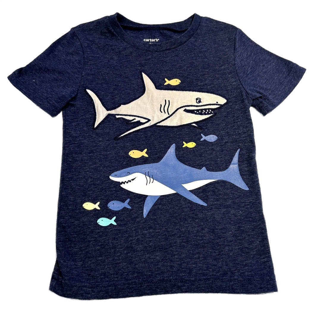 3T Boys Carter's Navy Shark Tshirt