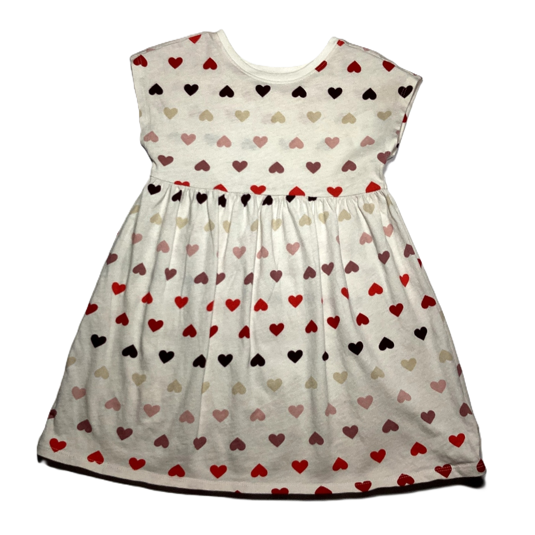 3T Girls Old Navy Off White Dress w/Multicolor Hearts