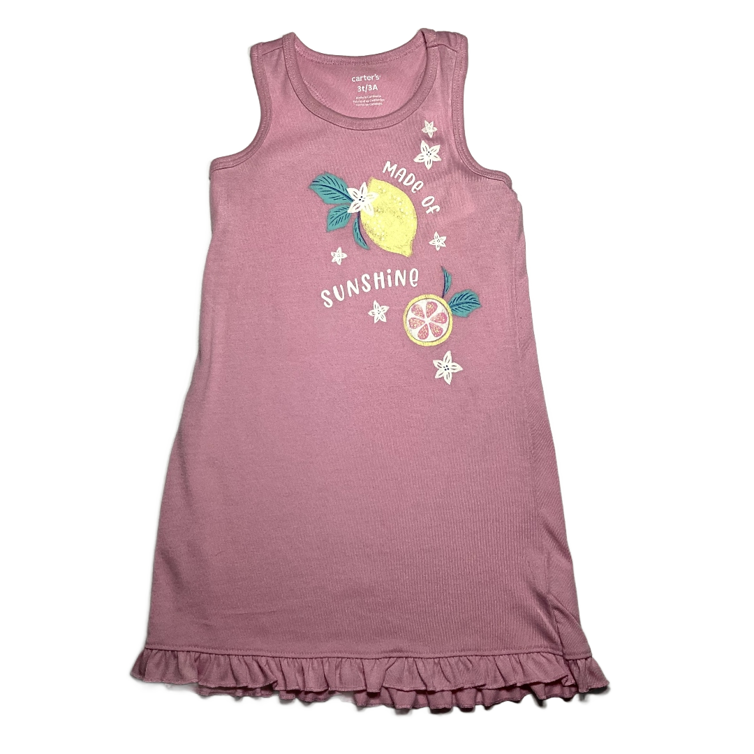 3T Girls Carter's Light Pink Made of Sunshine Nightgown