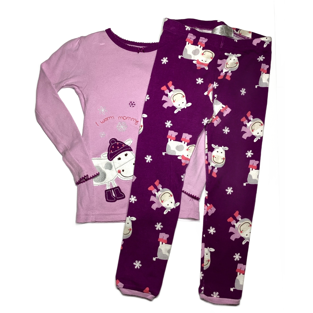 3T Girls Just One You Lilac I Warm Mommy's Heart 2 Piece Pajamas