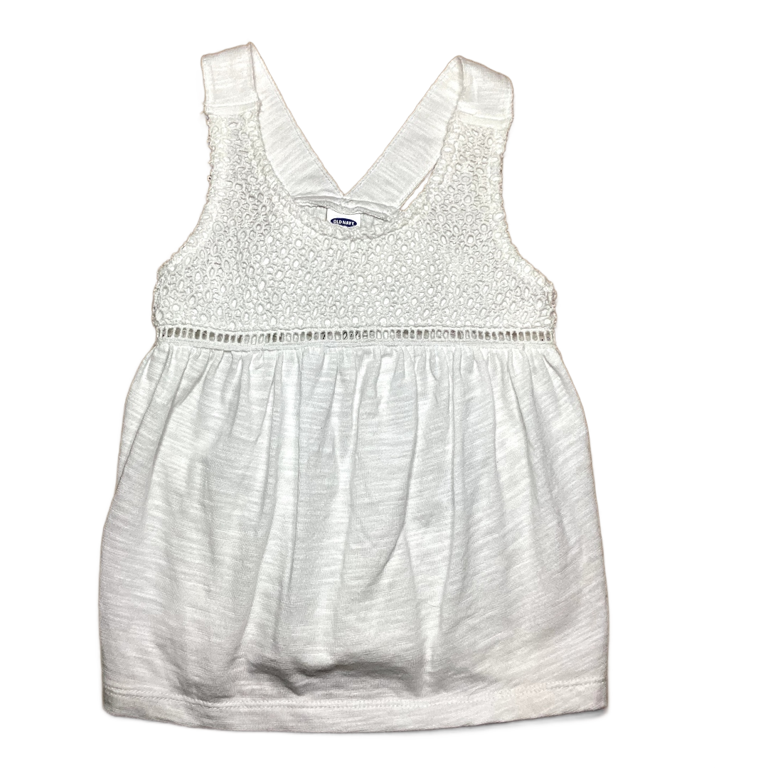 3T Girls Old Navy White "Eyelet" Tank Top