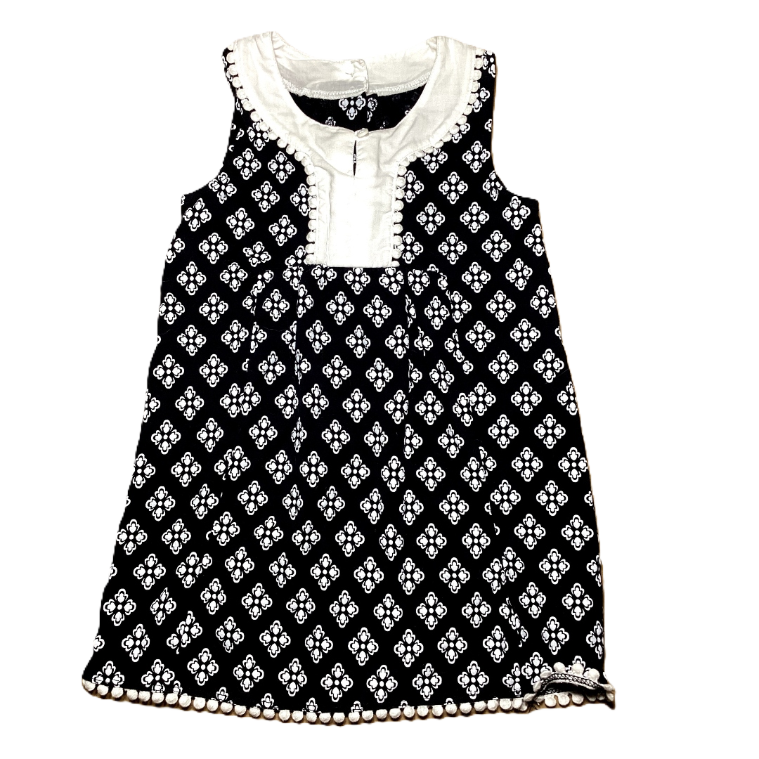 2T Girls Carter's Black/White Sleeveless Dress