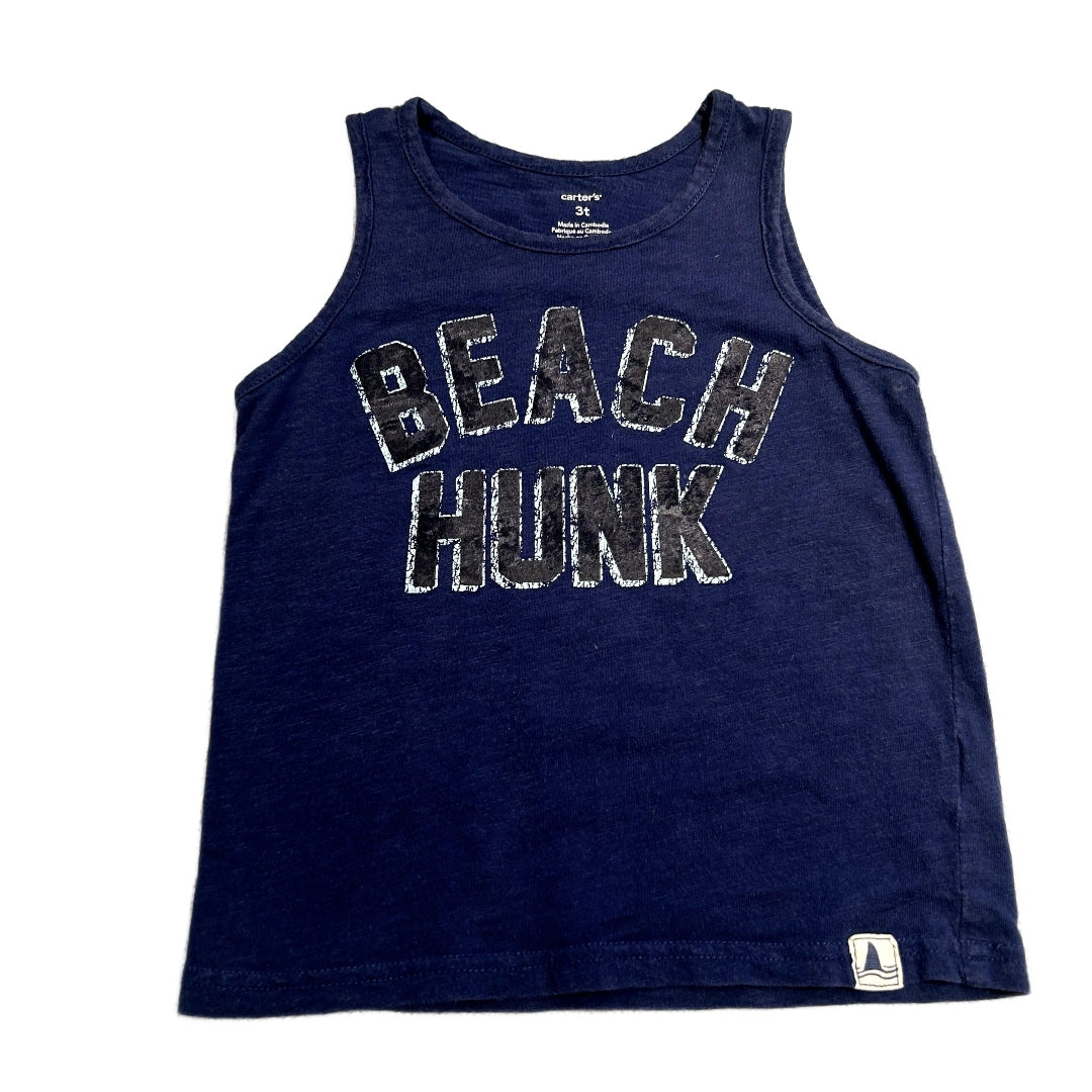 3T Boys Carter's Navy Blue Beach Hunk Tank Top