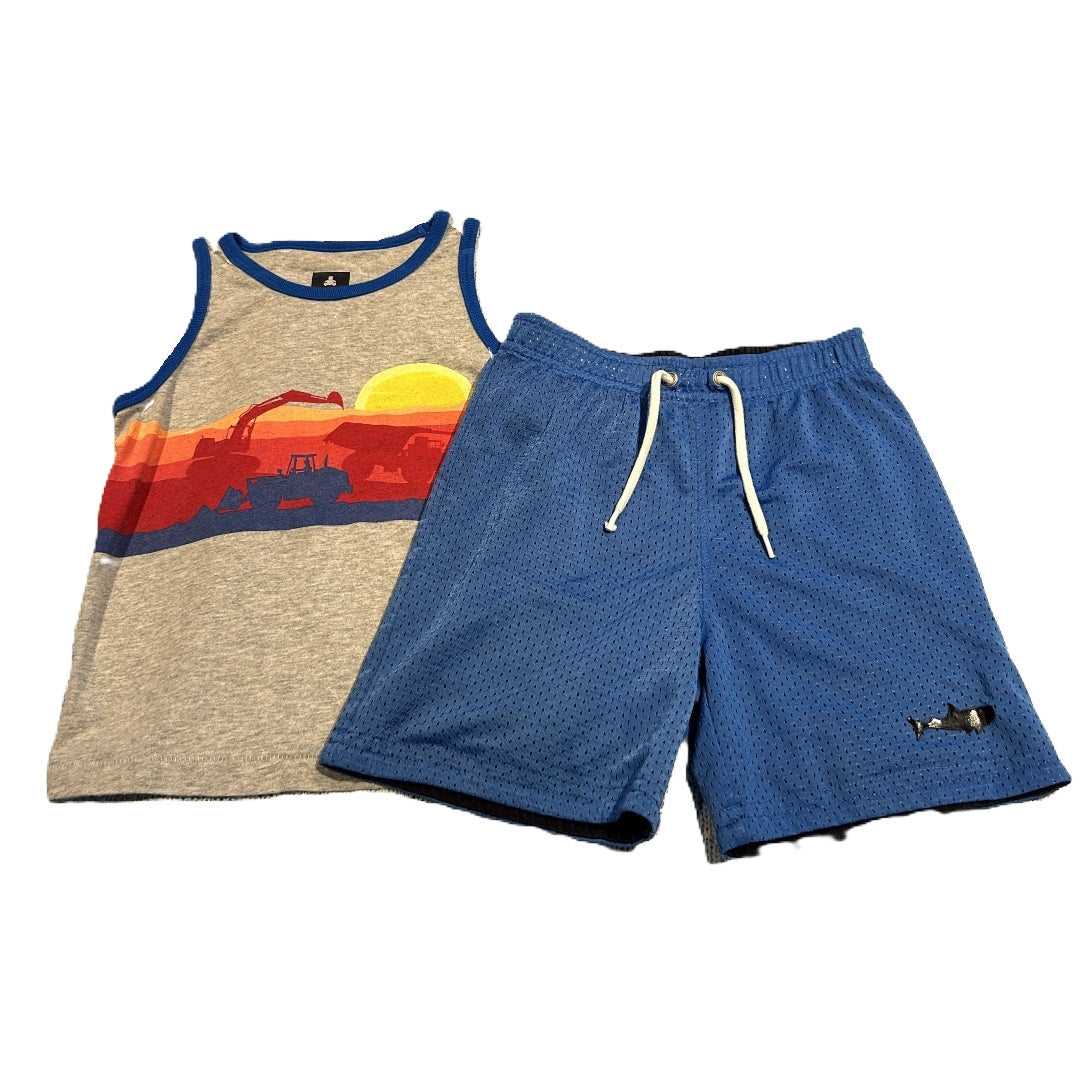 3T Boys Baby Gap Gray Sunset Tank, Gymboree Sport Shorts