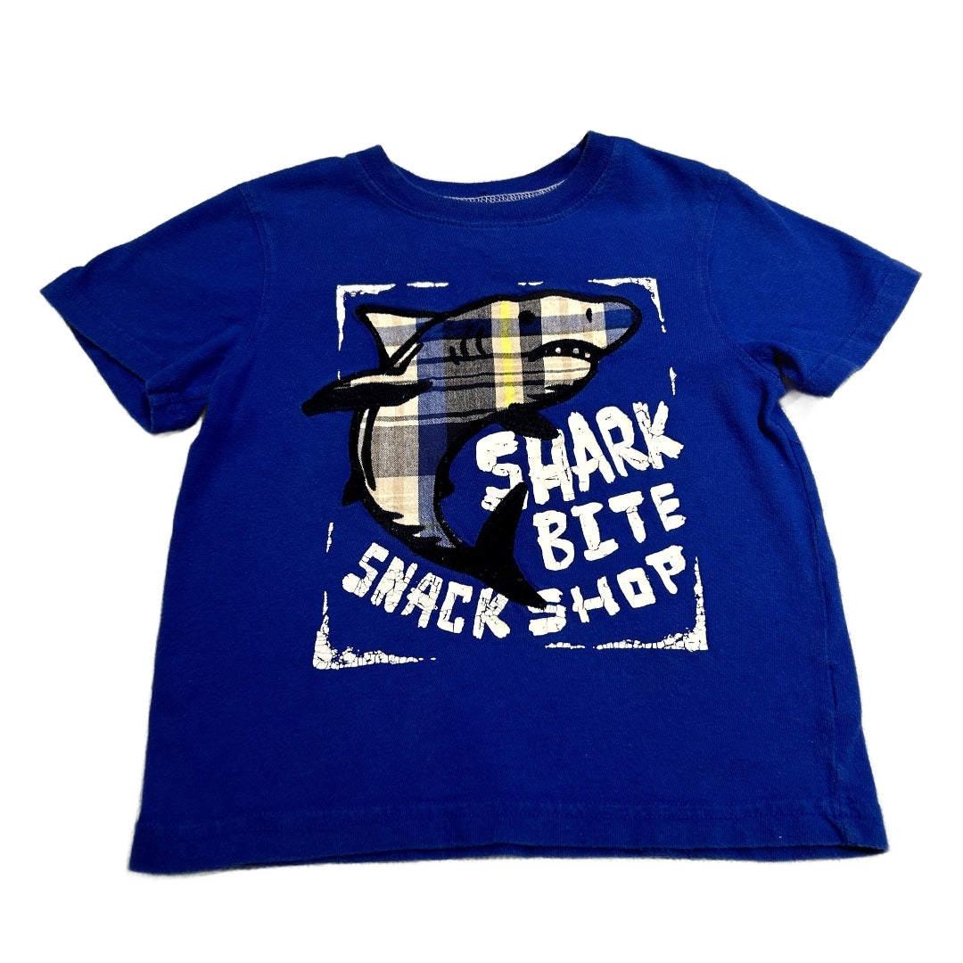 3T Boys Jumping Bean Royal Blue Shark Bite Snack Shop Tshirt