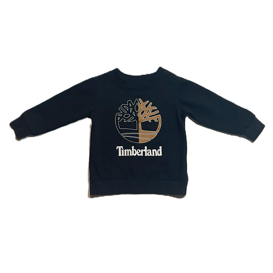 2T Boys Timberland Logo Black Sweatshirt