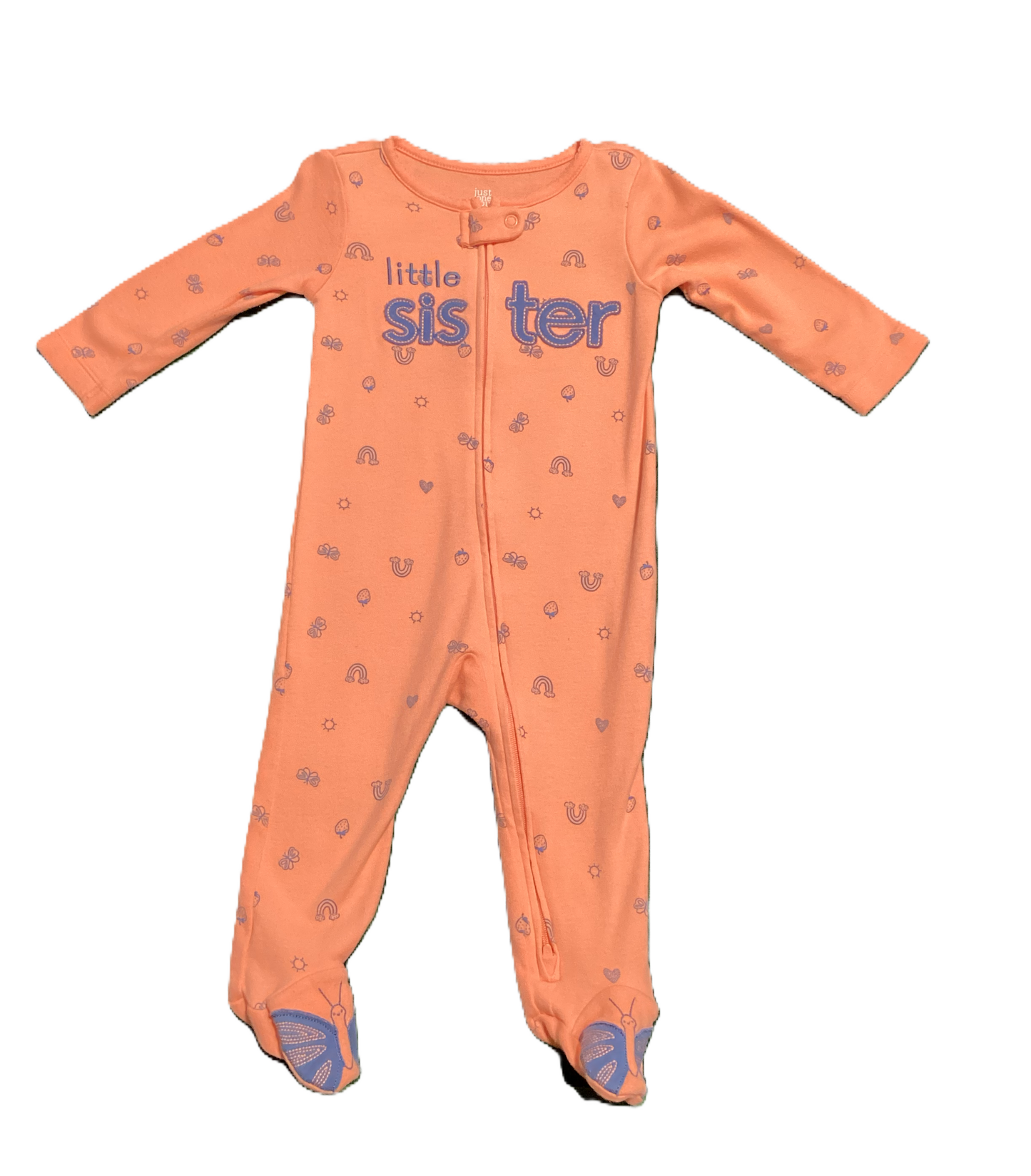 6-9 Girls Just One You Melon/Blue Little Sister Sleeper