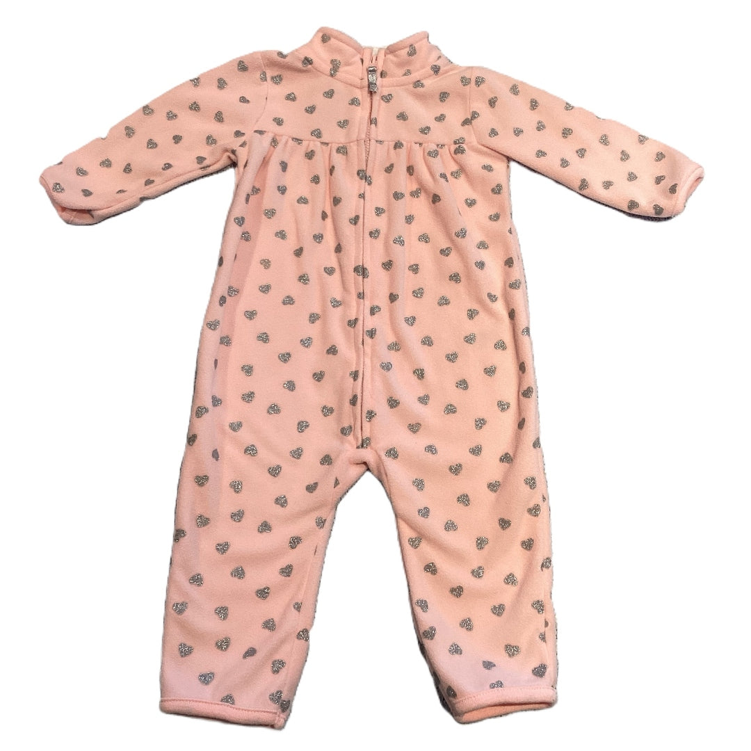 3-6 Girls Carter's Pink w/Hearts Fleece Outfit