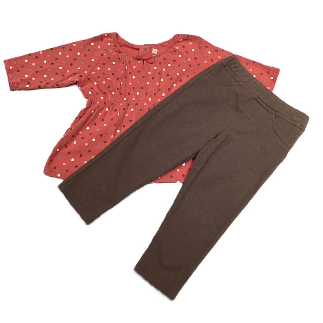 18-24 Girls Baby Gap Long Sleeve Polka Dot Shirt, Pants