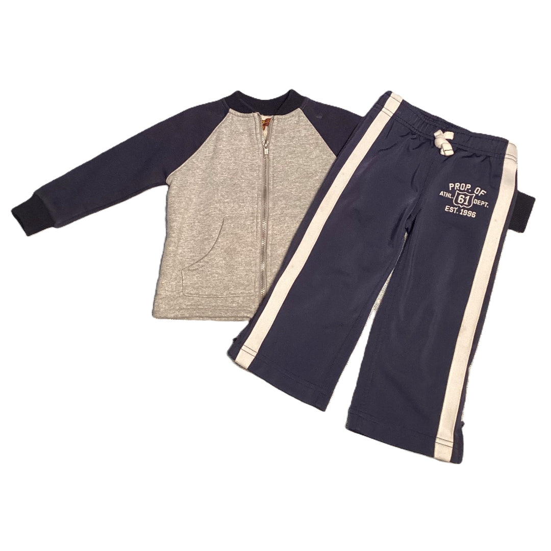 12-18 Boys Seven For All Mankind Zip Up Sweater, Carter's Track Pants