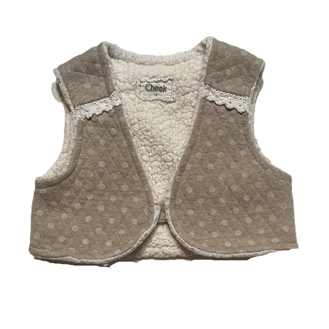 2T Girls Cheek Sherpa Lined Vest
