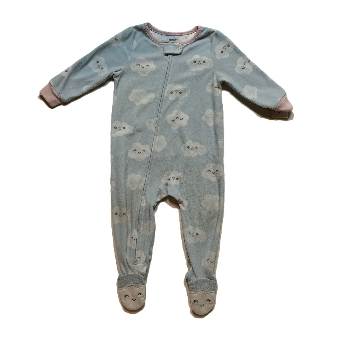 9-12 Girls Carter's Clouds Fleece Sleeper