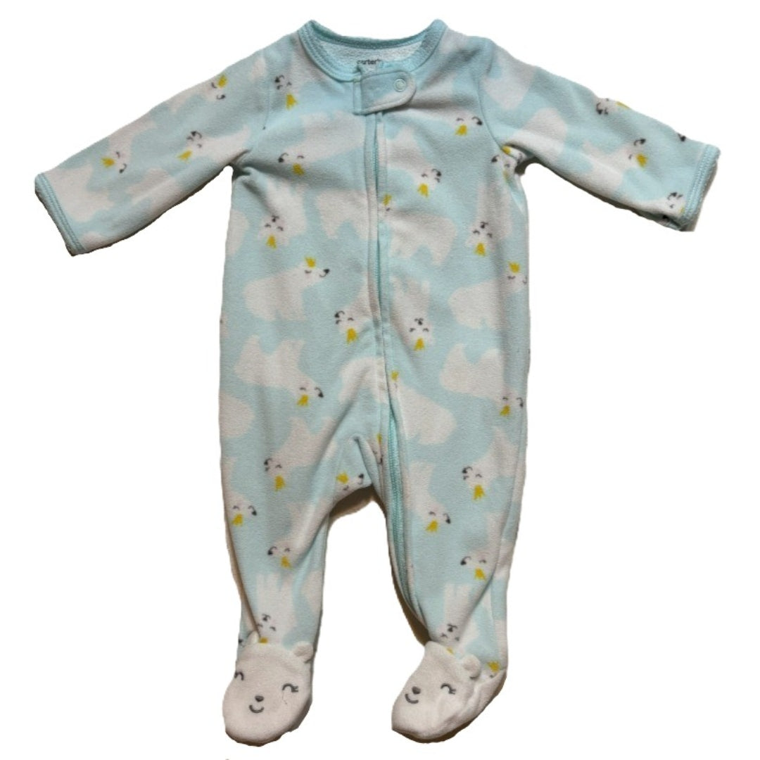 0-3 Girls Carter's Polar Bear Fleece Sleeper