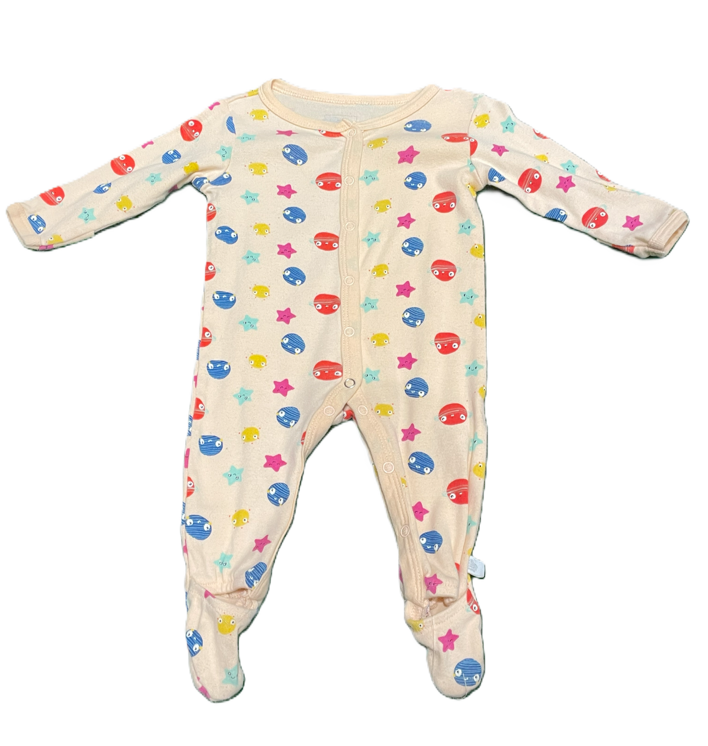 6-9 Girls Rosie Pope Pink w/Colorful Planets Sleeper