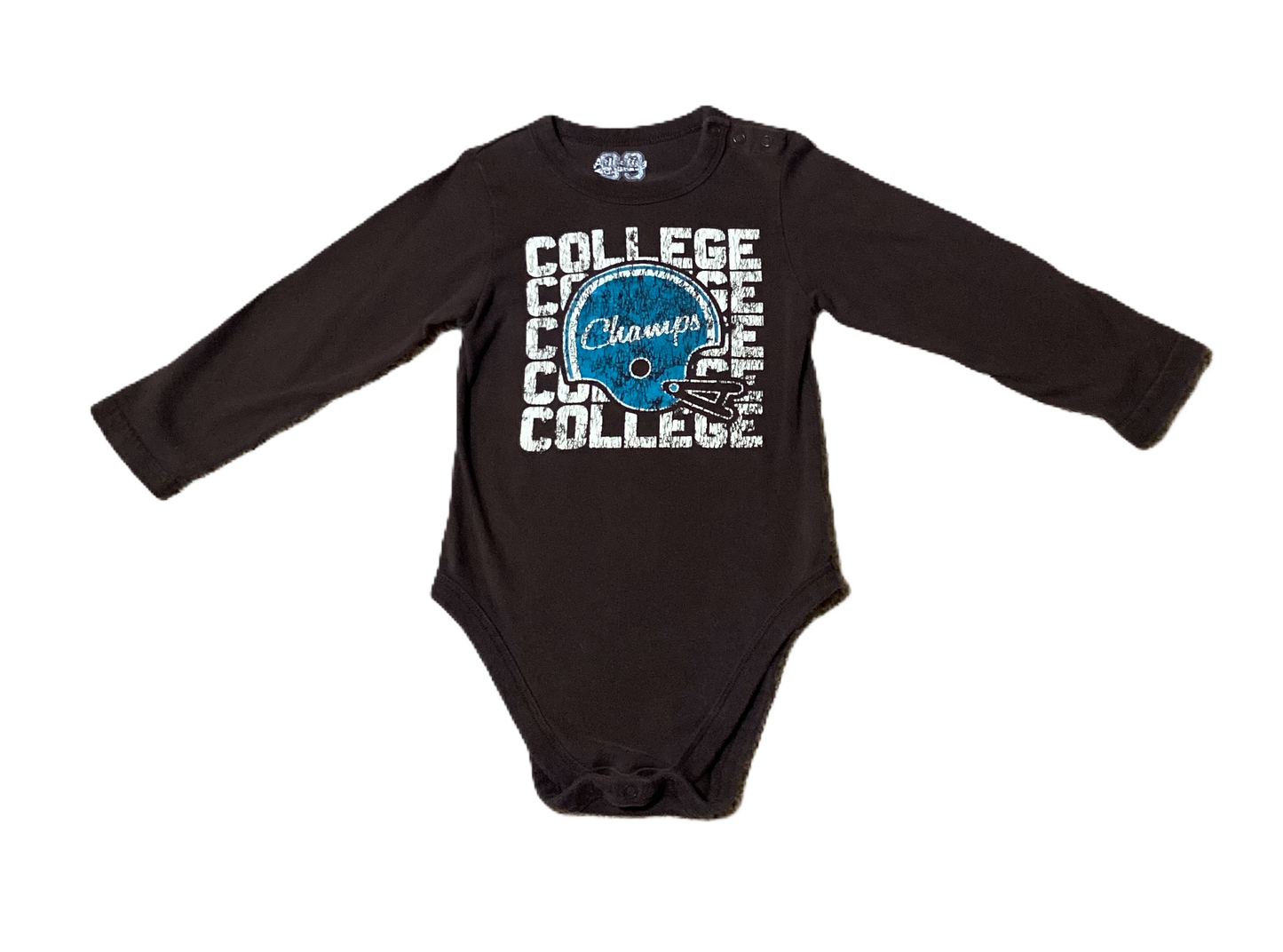 3T Boys The Children's Place Brown College Champs Long Sleeve Onesie