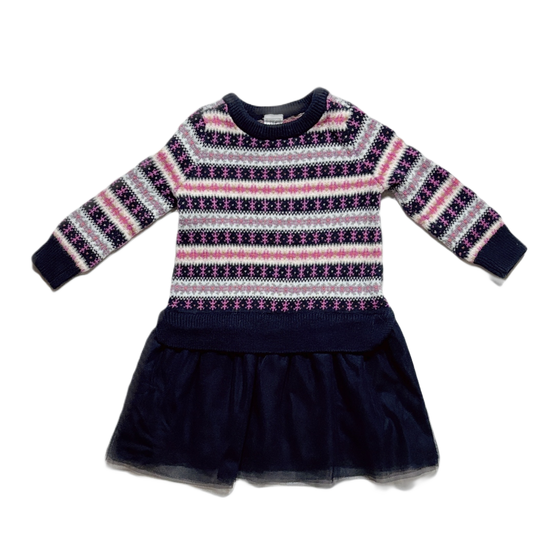 12-18 Girls Baby Gap Sweater Dress With Tulle Skirt