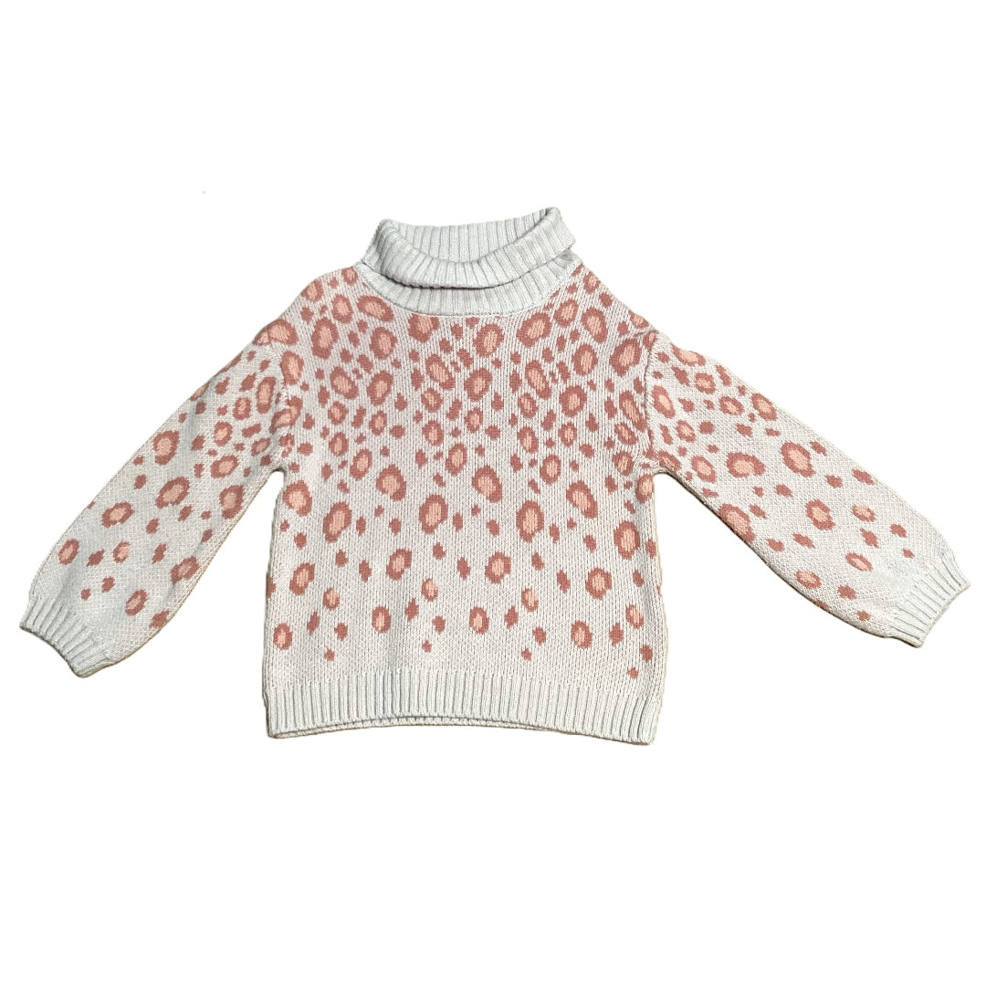 2T Girls Isaac Mizrahi Pink Leopard Sweater