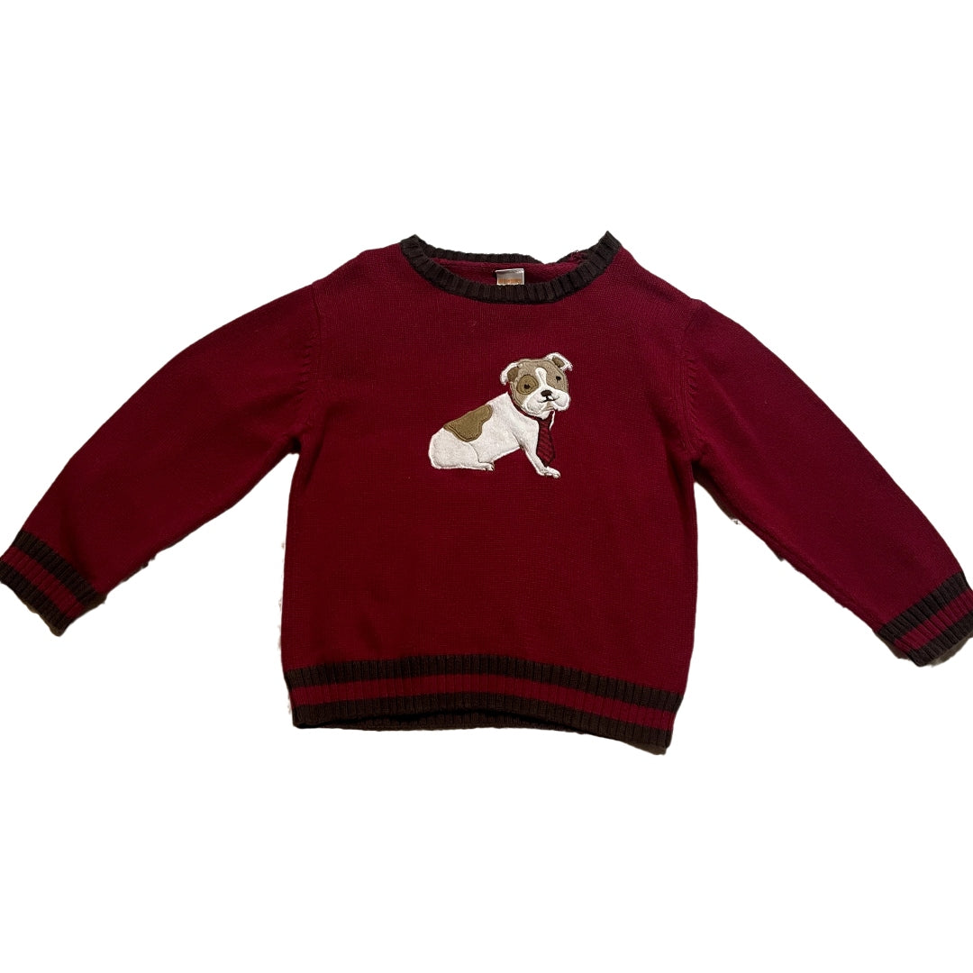 3T Boys Gymboree Red/Brown Sweatshirt w/Puppy