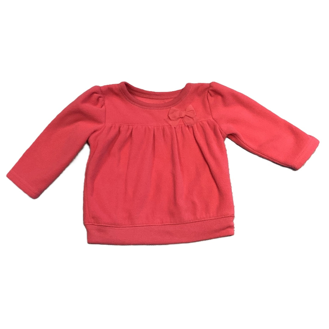 3-6 Girls Just One You Hot Pink Fleece Crewneck Shirt