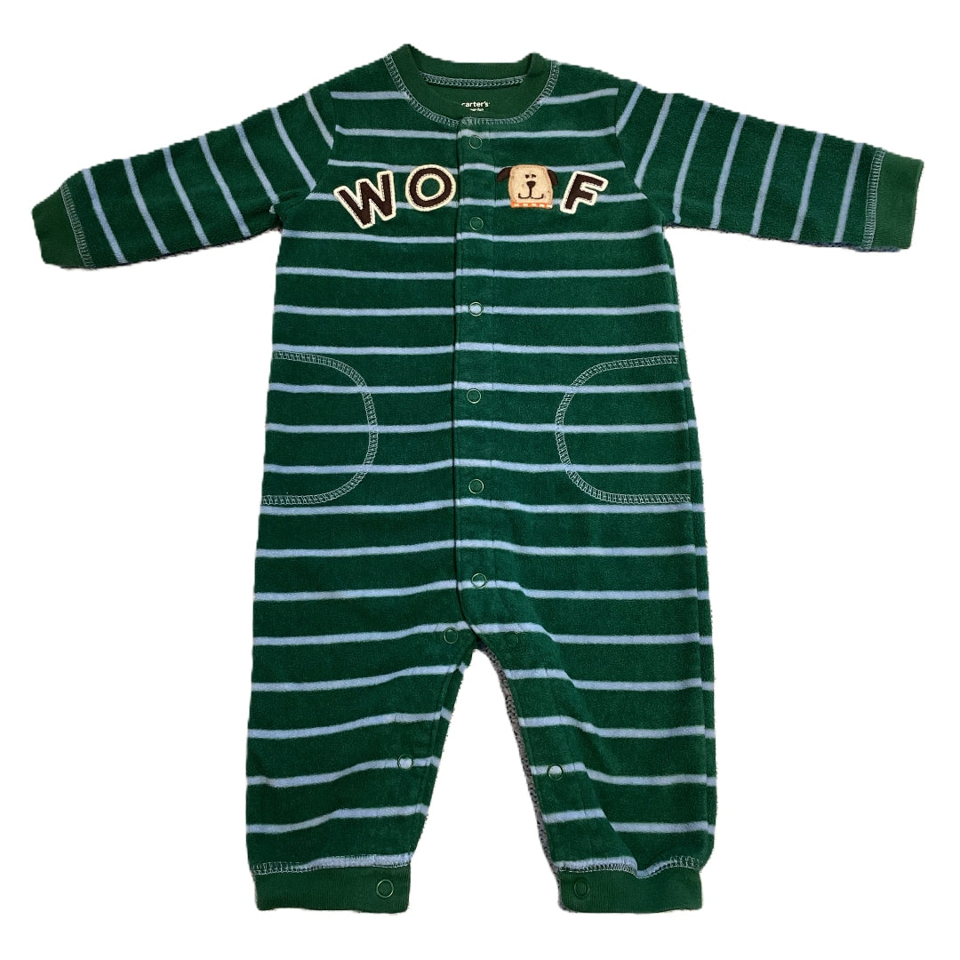 3-6 Boys Carter's Green Woof One Piece Outfit