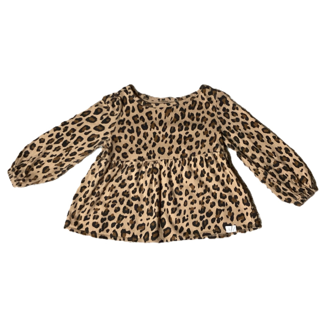2T Girls Baby Gap Bottom Ruffle Cheetah Print Shirt