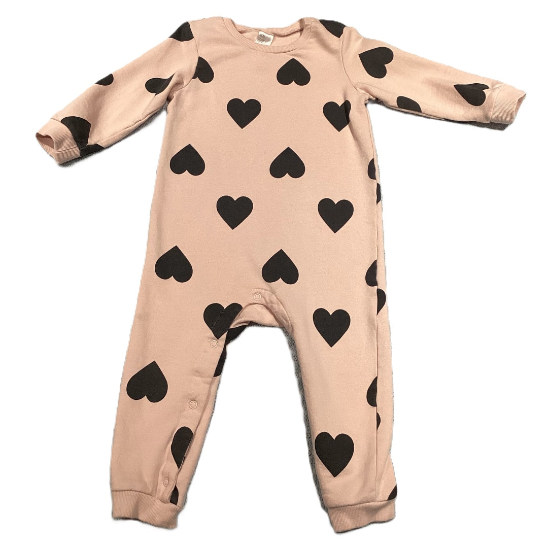 18-24 Girls H&M Fleece One Piece w/Hearts