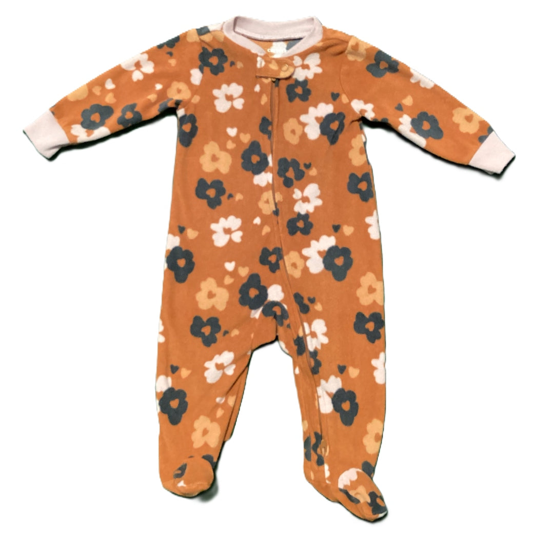 3-6 Girls Carter's Fall Flowers Fleece Sleeper