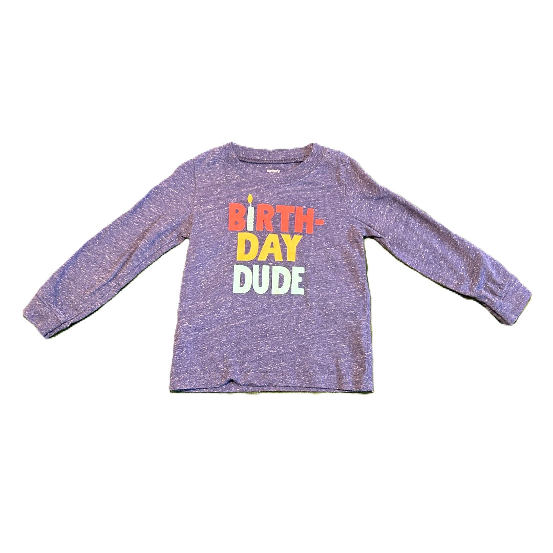 18-24 Boys Carter's Blue Long Sleeve Birthday Dude Shirt
