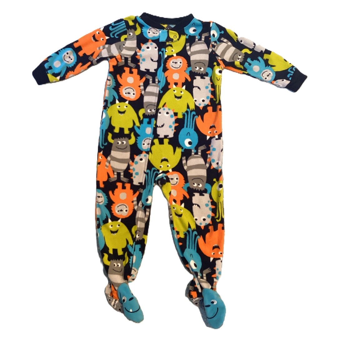 18-24 Boys Carter's Navy w/Monsters Fleece Sleeper