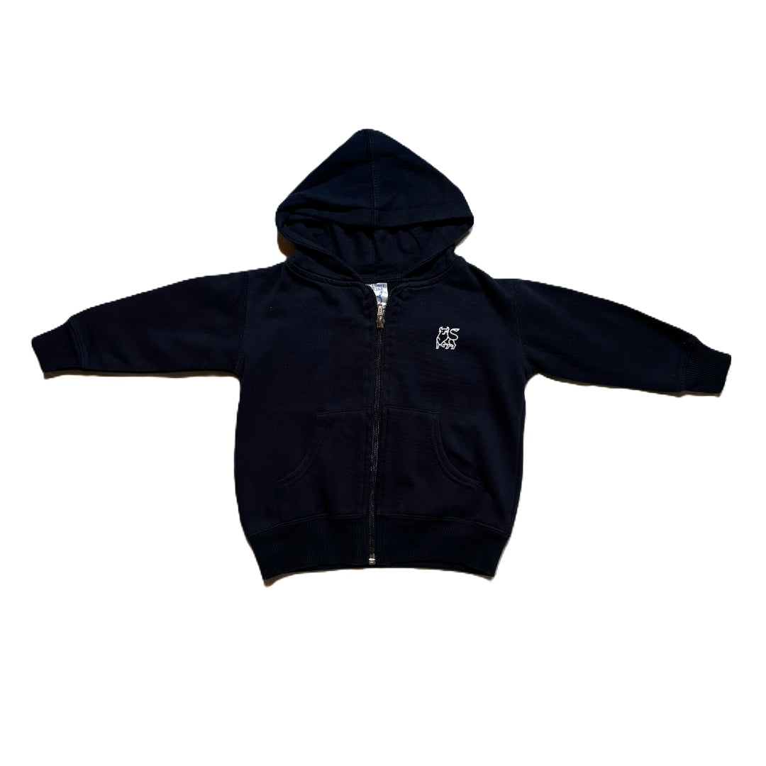 12-18 Boys Rabbit Skins Blue Zip Up Sweatshirt