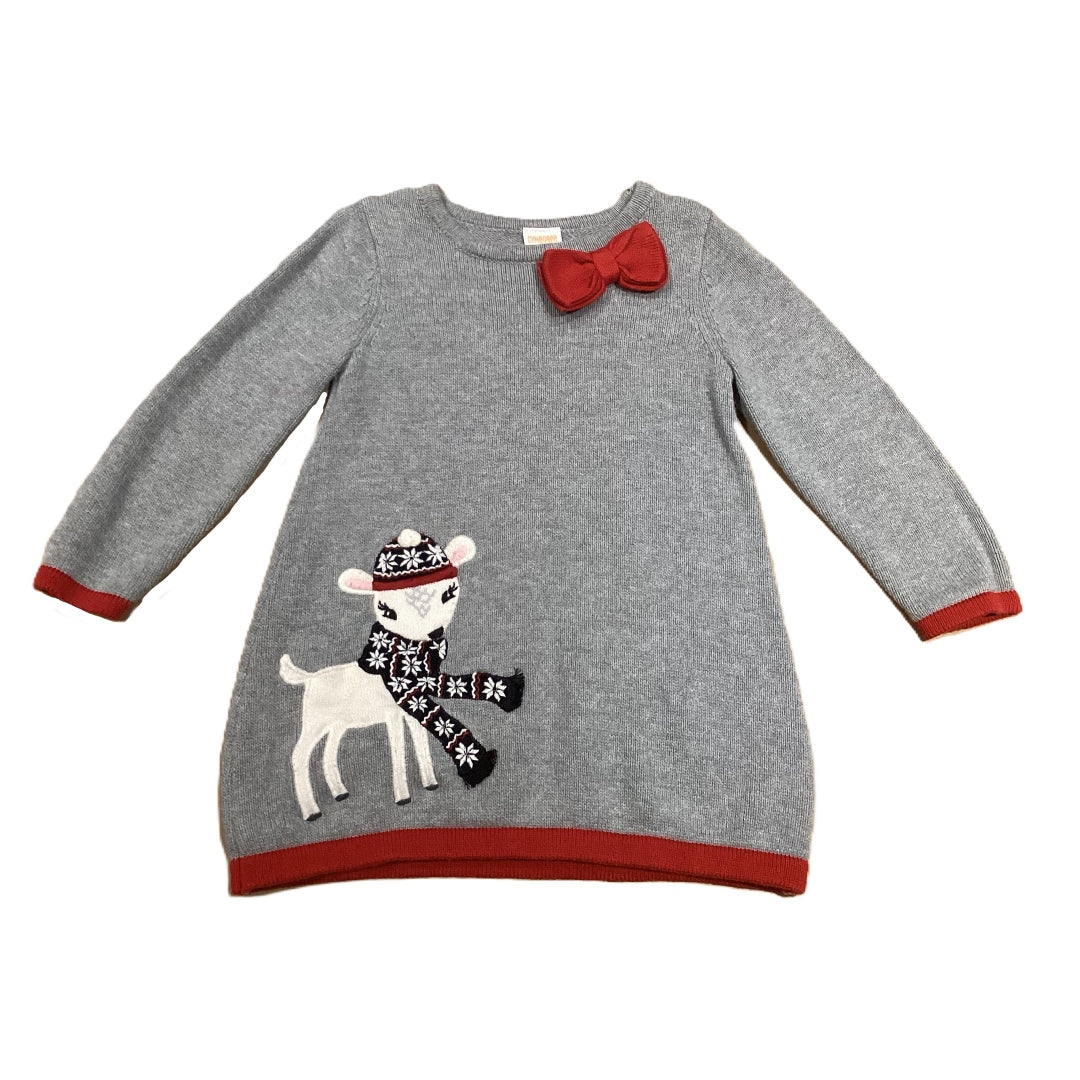 18-24 Girls Gymboree Gray/Red Sweater Dress