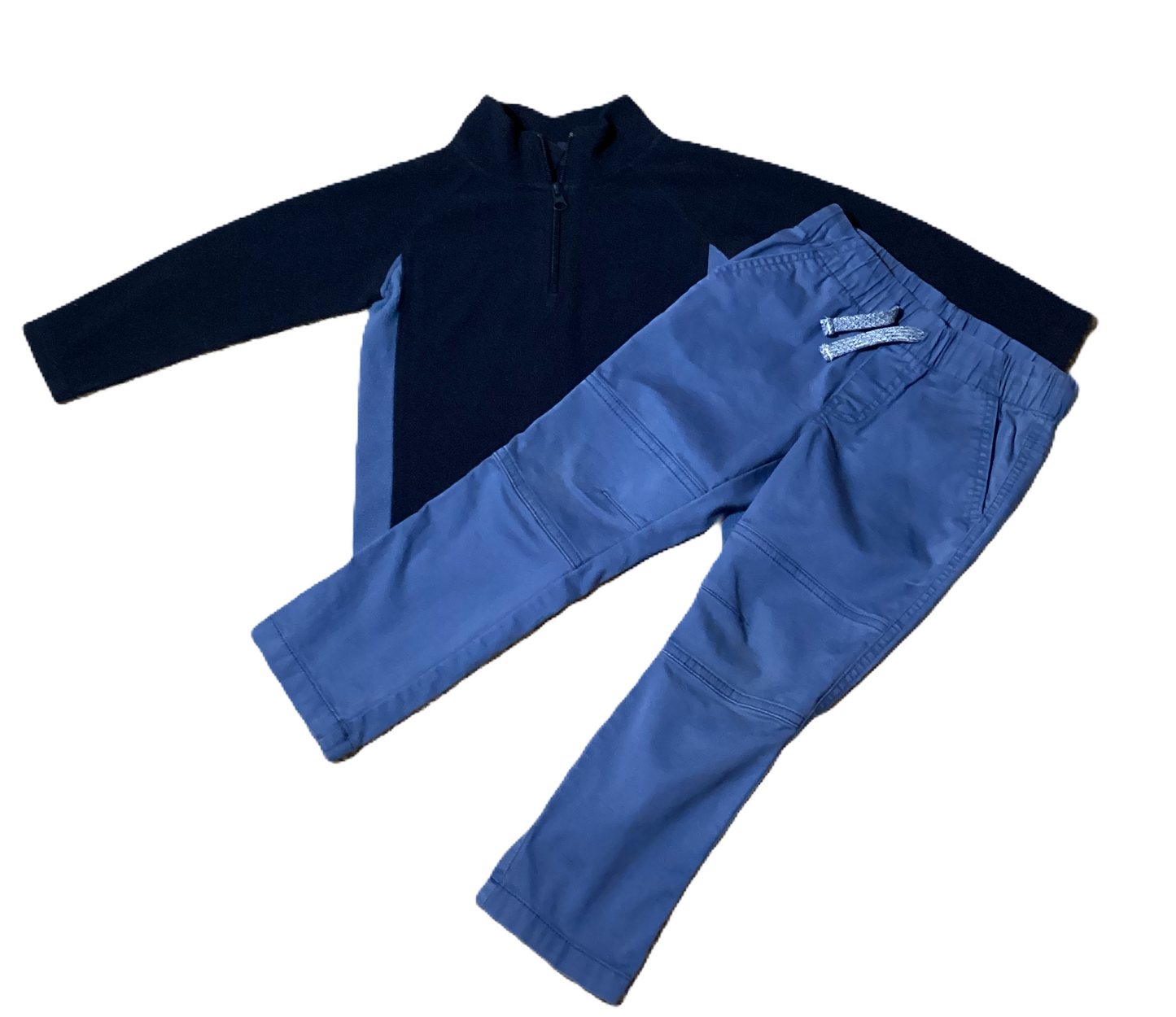 3T Boys Baby Gap Navy/Light Blue Quarter Zip Sweatshirt, Cat & Jack Blue Pants