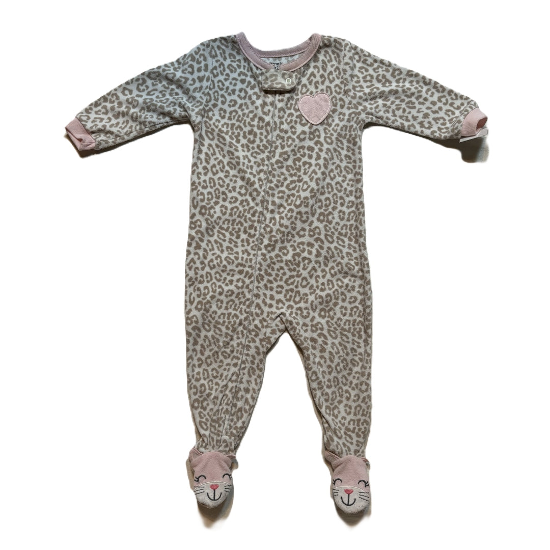 9-12 Girls Carter's Animal Print Fleece Sleeper