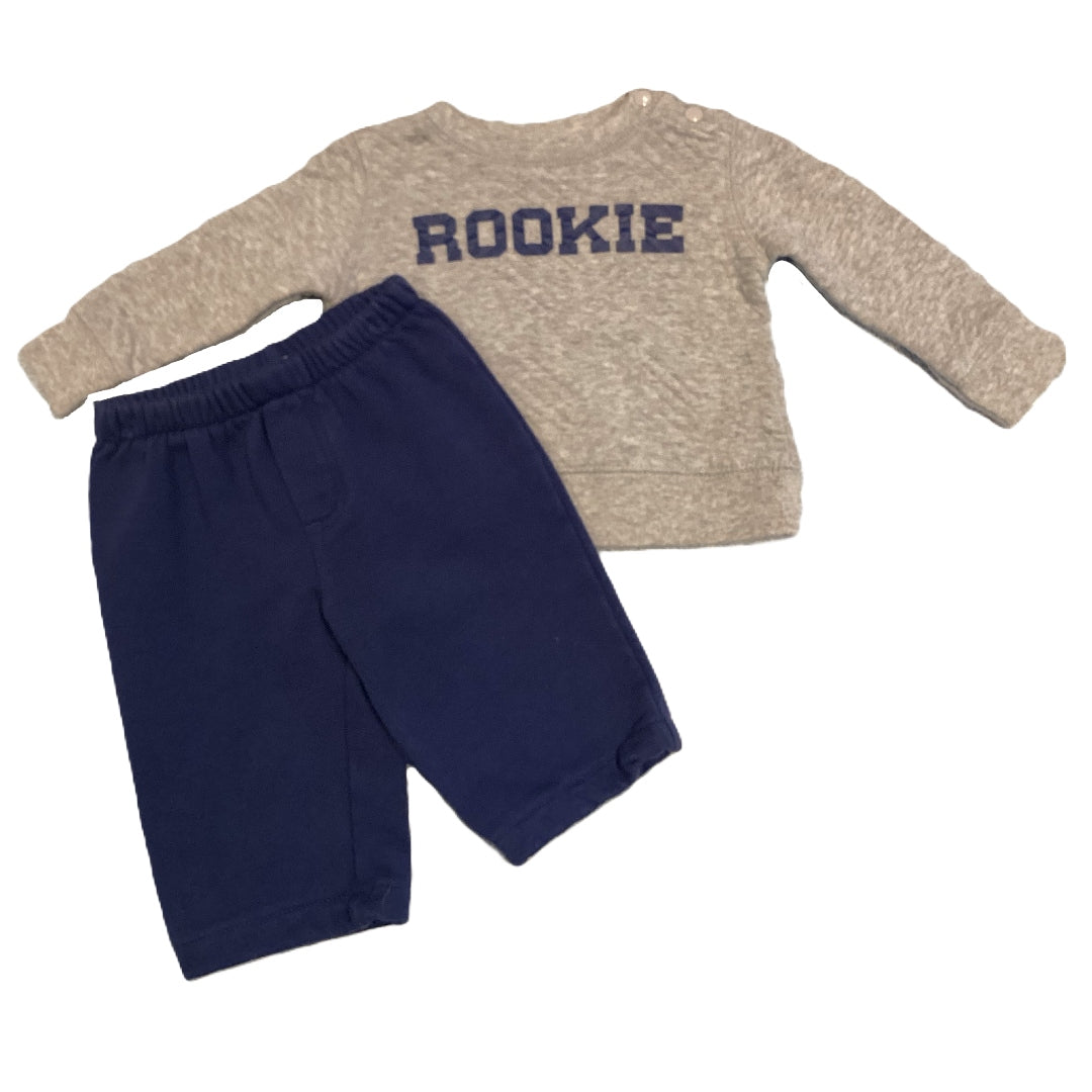3-6 Boys Kidgets Quilted Rookie Sweatshirt, Disney Pants