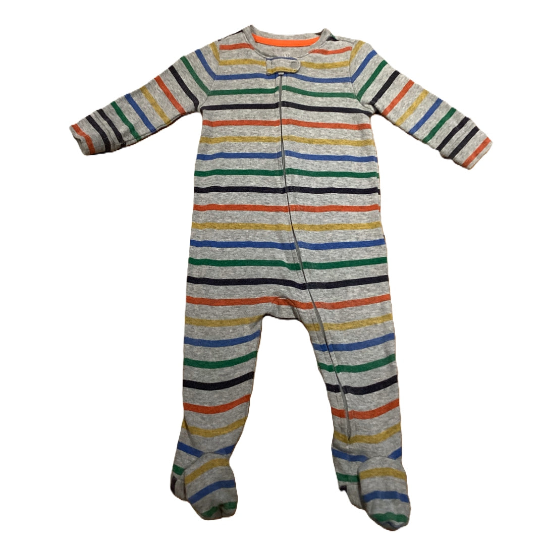 3-6 Boys Baby Gap Gray w/Stripes Sleeper