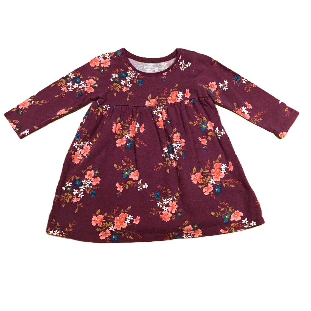 12-18 Girls Old Navy Maroon Floral Dress
