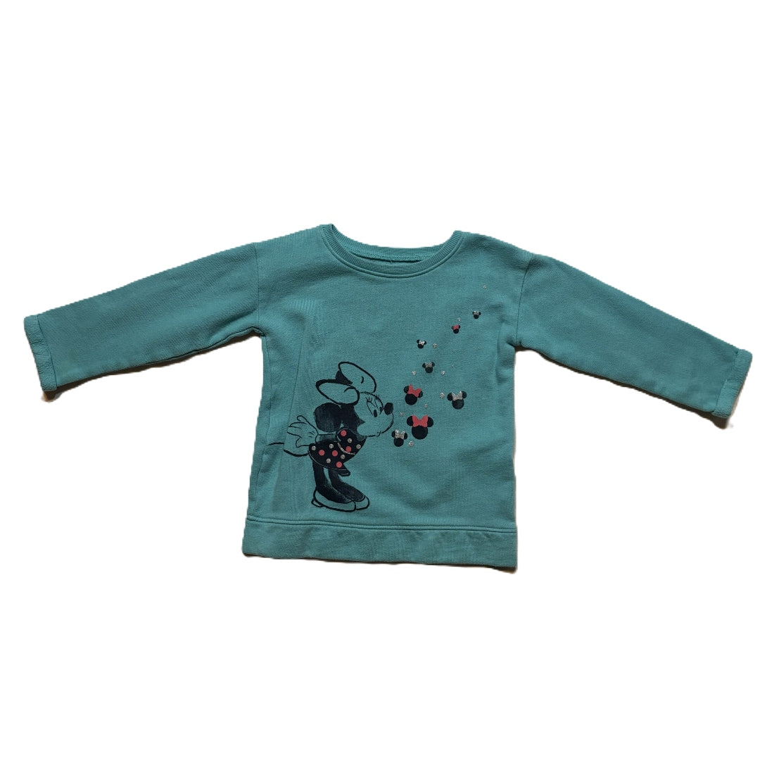 18-24 Girls Disney Jumping Beans Dark Teal Minnie Sweatshirt