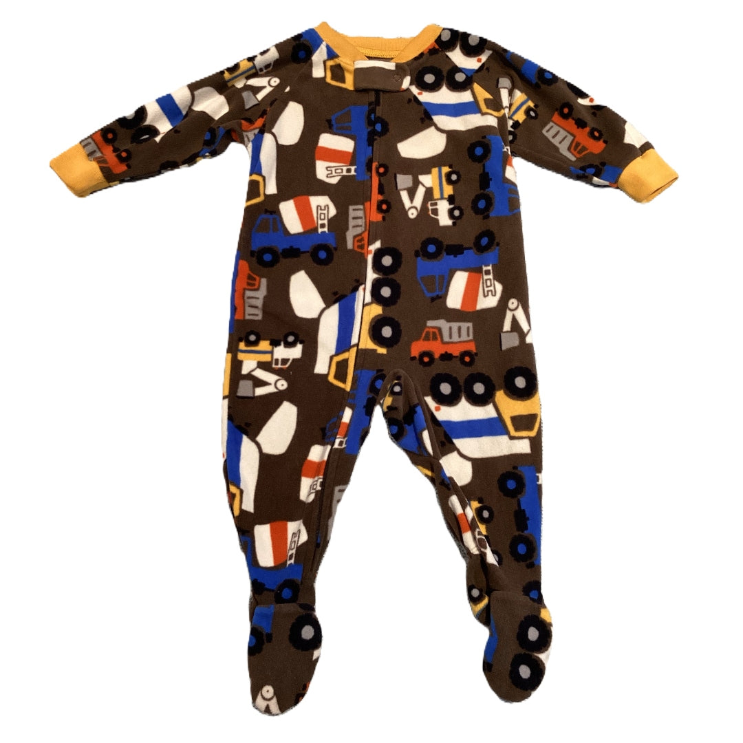 3-6 Boys Carter's Brown Vehicles Fleece Sleeper