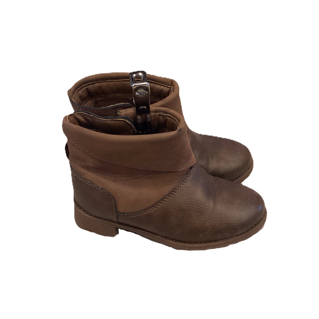 Size 9 Osh Kosh Brown Leather Boots w/Cuff
