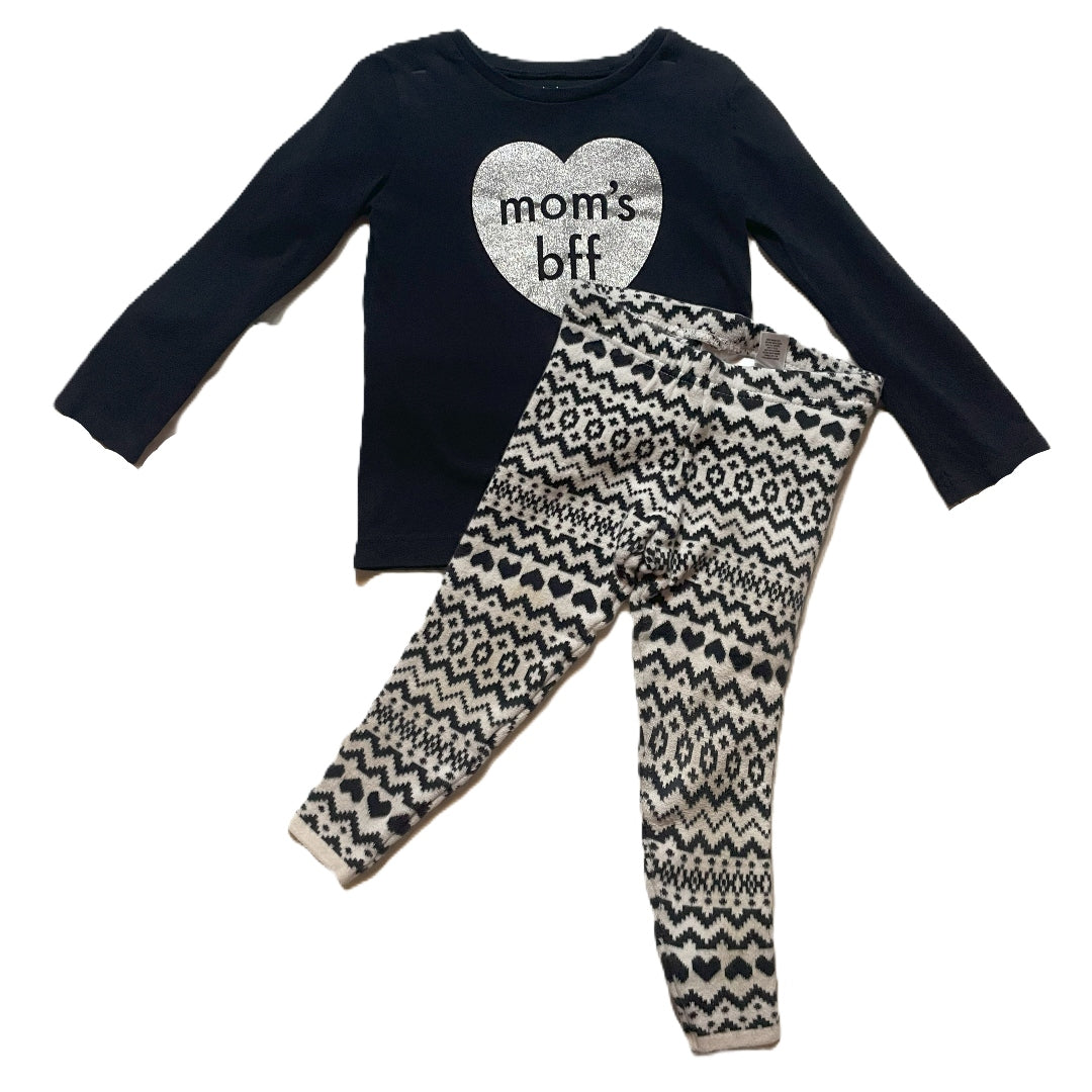 2T Girls Carter's Mom's BFF Long Sleeve Shirt, Jumping Beans Thermal Leggings