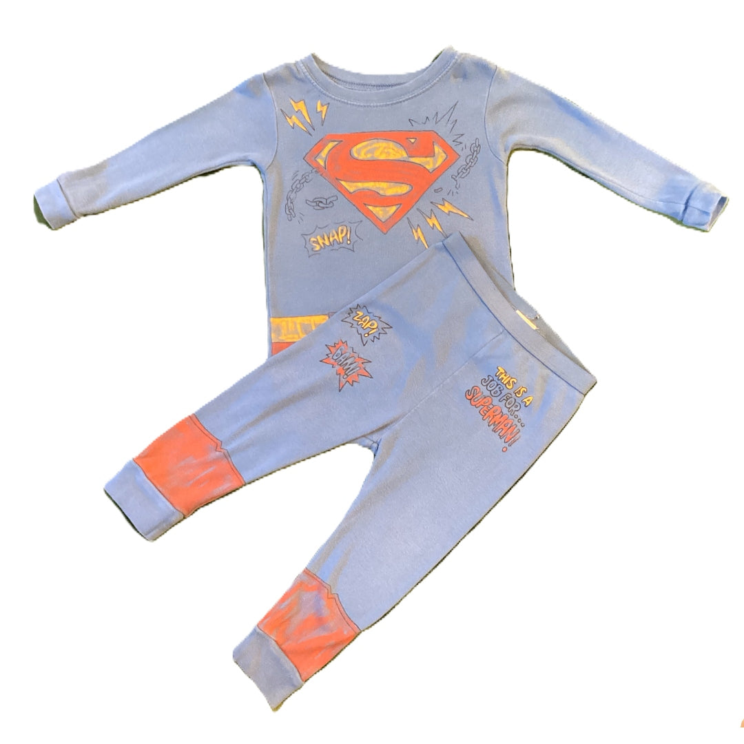 12-18 Boys Baby Gap Superman 2 Piece Pajamas