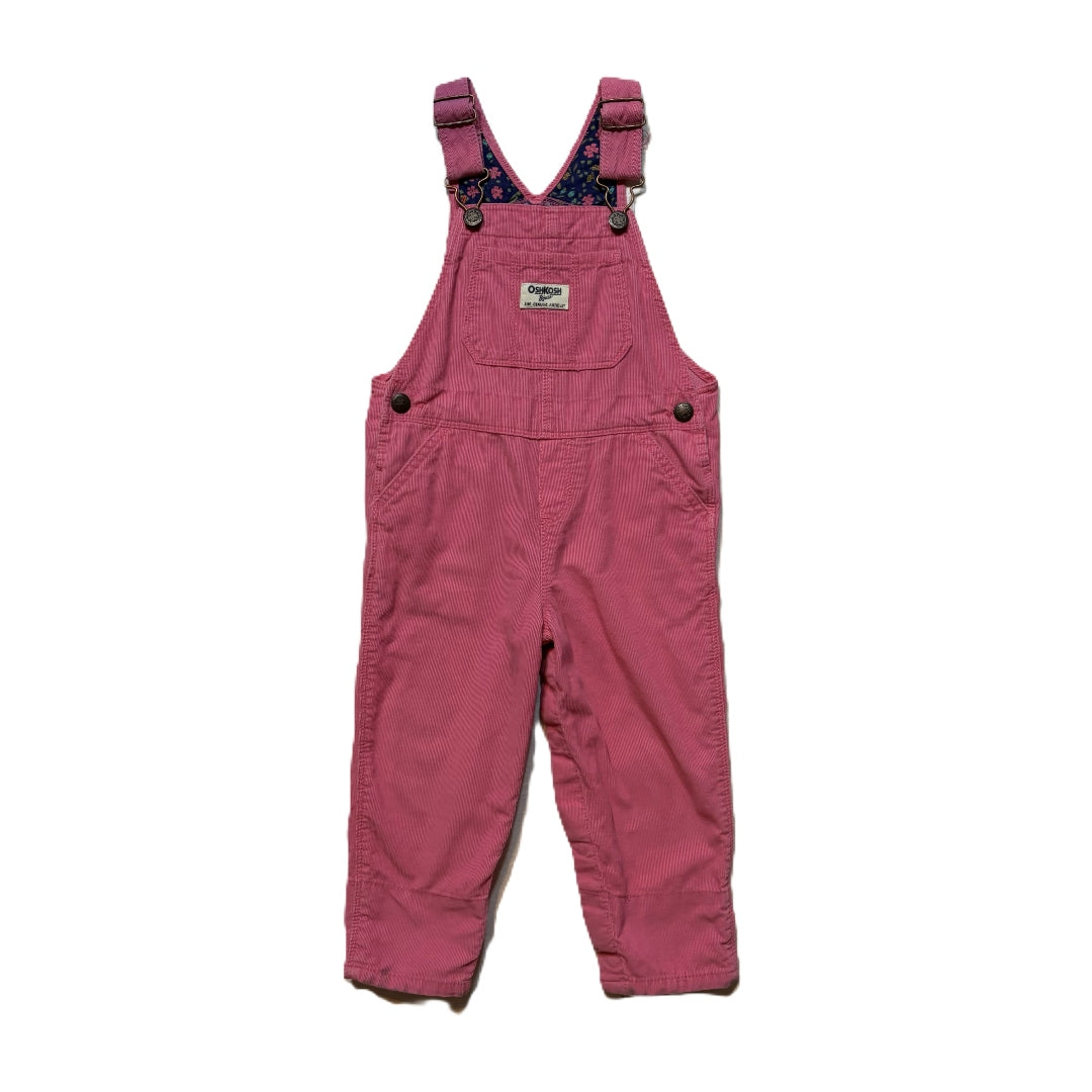 18-24 Girls Oshkosh B'Gosh Pink Corduroy Overalls