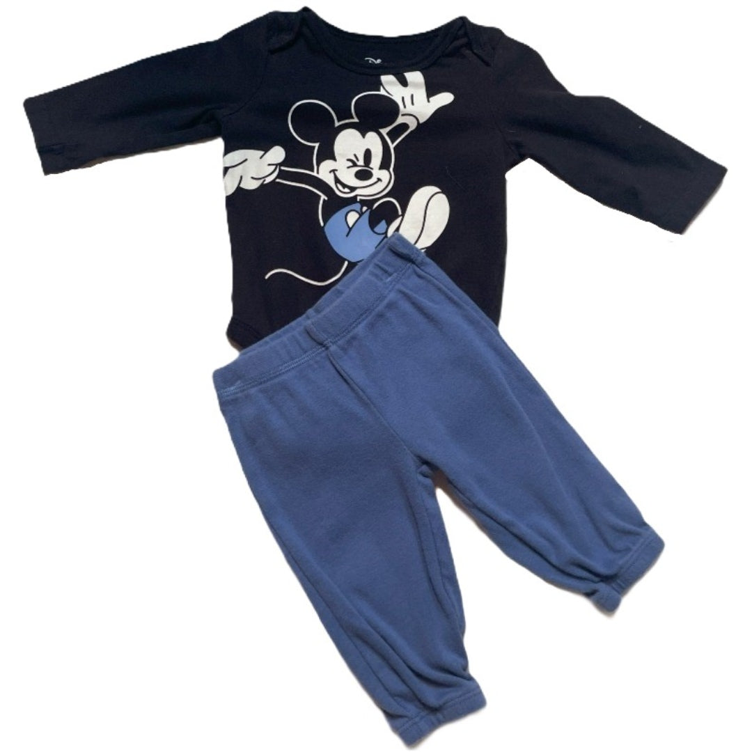 0-3 Boys Jumping Beans Mickey Mouse Disney Onesie, Carter's Sweats