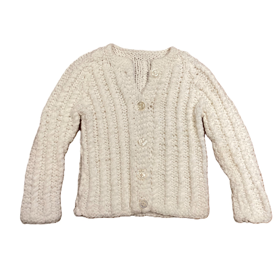 0-3 Girls Handmade Cable Knit Cardigan