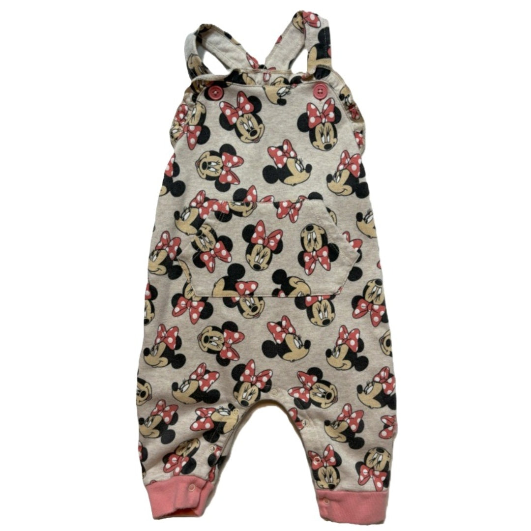 0-3 Girls Disney Baby Minnie Overalls
