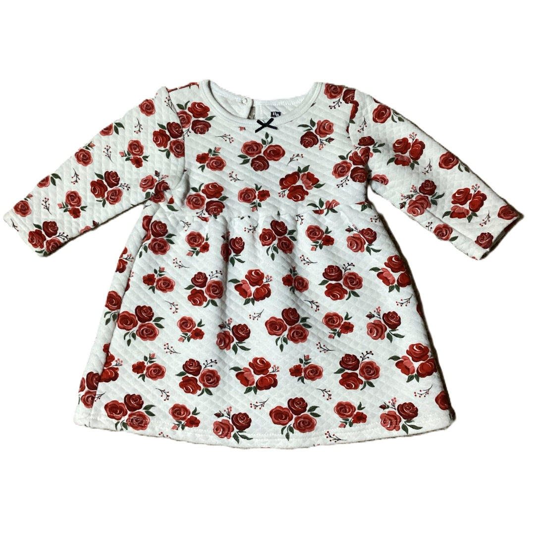 2T Girls HB Quilted Dress w/Roses